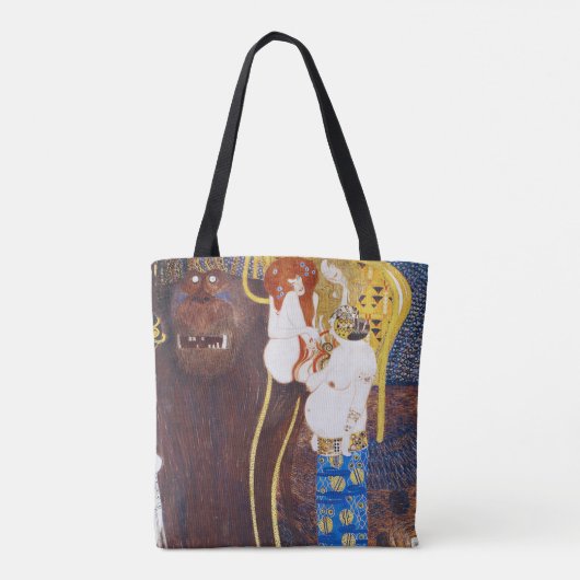 Beethoven Frieze (detail), Gustav Klimt Tote Bag (Achterkant)