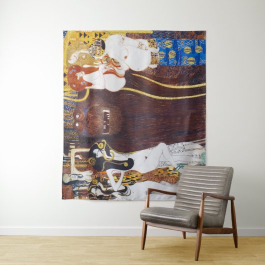 Beethoven Frieze (detail), Gustav Klimt Wandkleed (In situ)