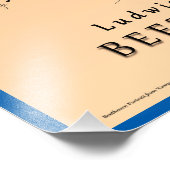 Beethoven gezicht de muziek foto afdruk (Hoek)