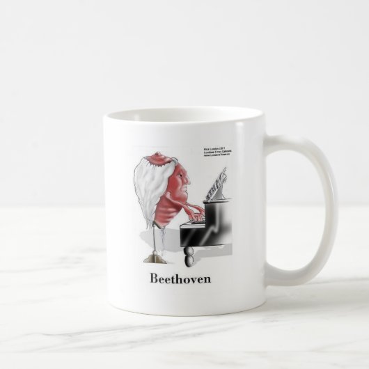 Beethoven Grappige Cadeaus T-shirts Mokken Kaarten (Rechts)