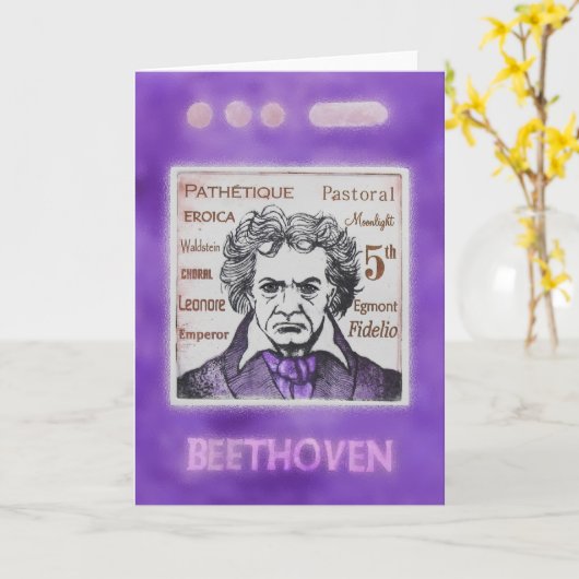 BEETHOVEN groetenkaart Kaart (Gele Bloem)