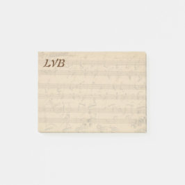 Beethoven Hammerklavier Piano Manuscript Monogram Post-it® Notes