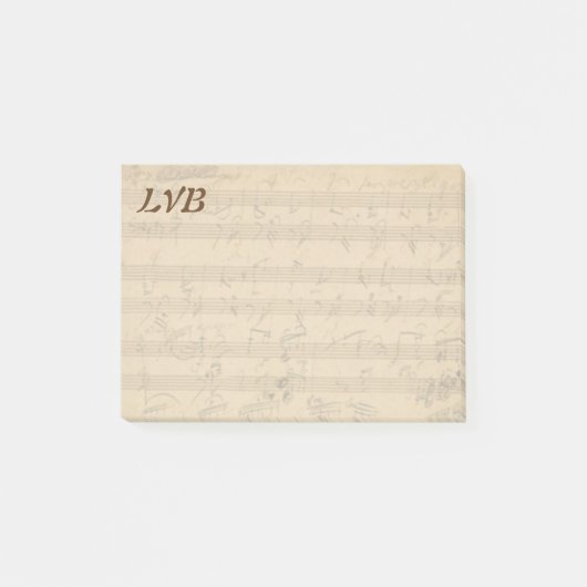 Beethoven Hammerklavier Piano Manuscript Monogram Post-it® Notes (Voorkant)