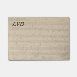 Beethoven Hammerklavier Piano Manuscript Monogram Post-it® Notes