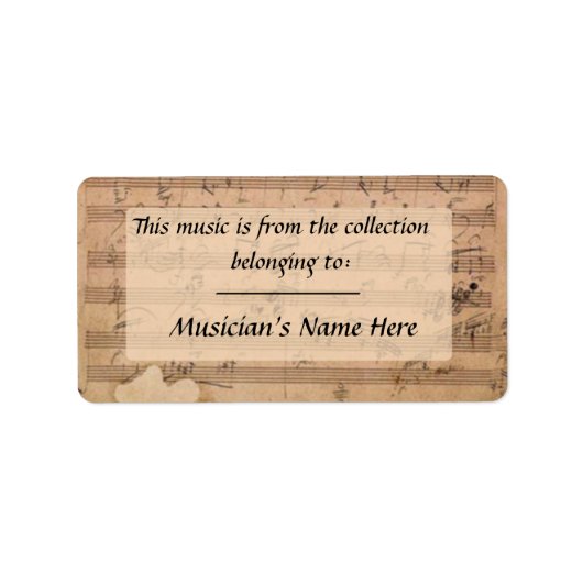 Beethoven Hammerklavier Sonata Manuscript Label (Voorkant)