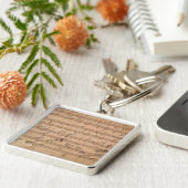 Beethoven Hammerklavier Sonata Music Manuscript Sleutelhanger (Zijkant)