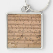 Beethoven Hammerklavier Sonata Music Manuscript Sleutelhanger (Voorkant)