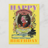 Beethoven Happy Birthday Briefkaart (Voorkant)
