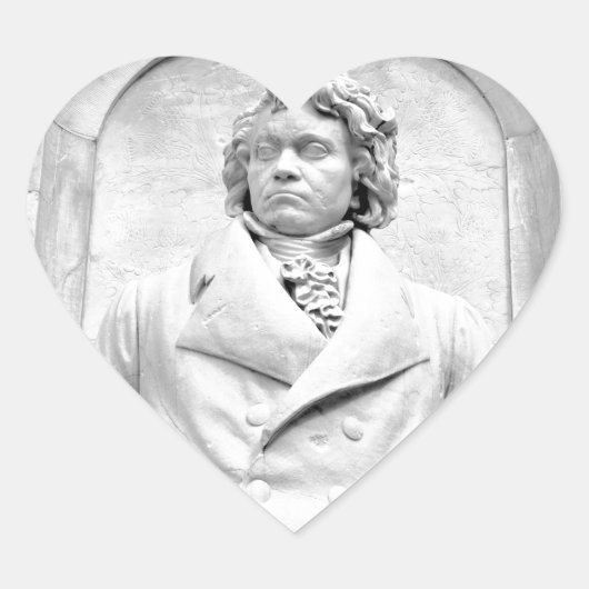 Beethoven Hart Sticker (Voorkant)