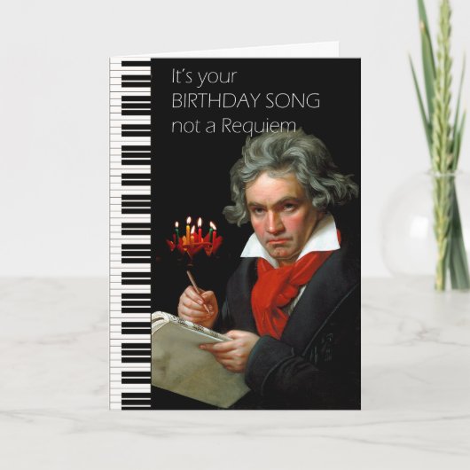Beethoven Humor Birthday Card Kaart (Voorkant)