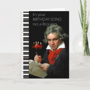 Beethoven Humor Birthday Card (Maestra) Kaart