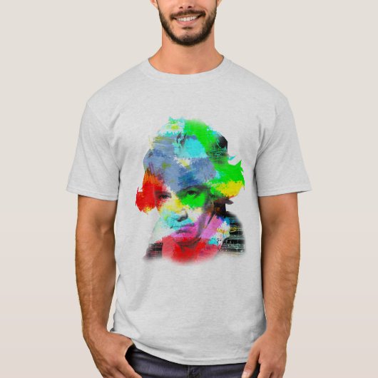 Beethoven in kleur t-shirt (Voorkant)