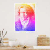 Beethoven in kleuren poster (Keuken)