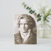 Beethoven in Sepia Briefkaart (Staand voorkant)