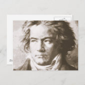 Beethoven in Sepia Briefkaart (Voorkant / Achterkant)