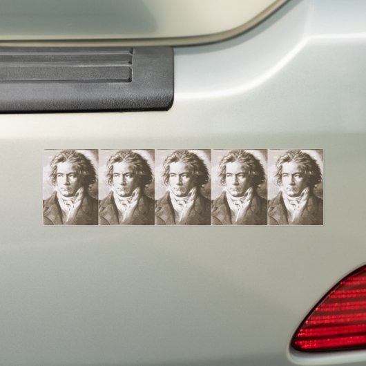 Beethoven in Sepia Bumpersticker (Op auto)