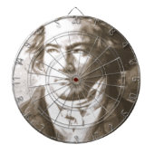 Beethoven in Sepia Dartbord (Voorkant)