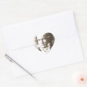 Beethoven in Sepia Hart Sticker (Envelop)