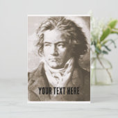Beethoven in Sepia Kaart (Staand voorkant)