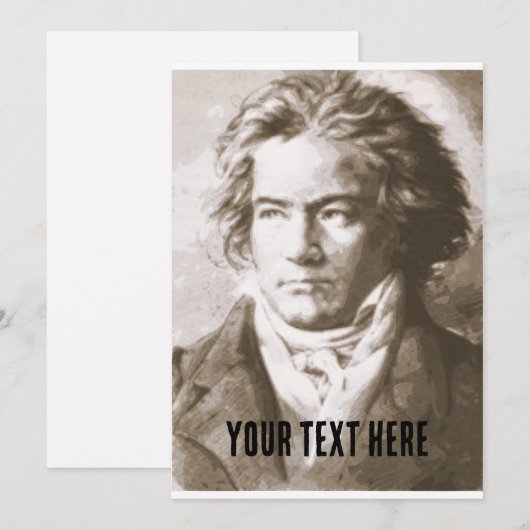 Beethoven in Sepia Kaart (Voorkant / Achterkant)