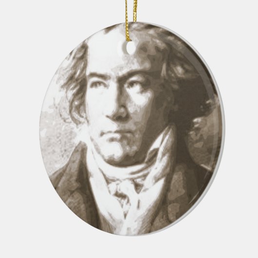 Beethoven in Sepia Keramisch Ornament (Links)