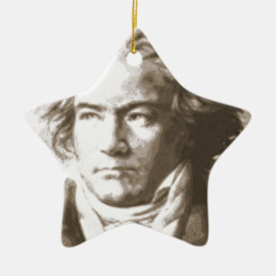 Beethoven in Sepia Keramisch Ornament