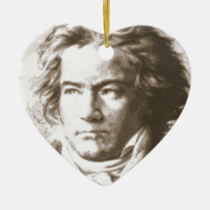 Beethoven in Sepia Keramisch Ornament