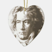 Beethoven in Sepia Keramisch Ornament (Links)