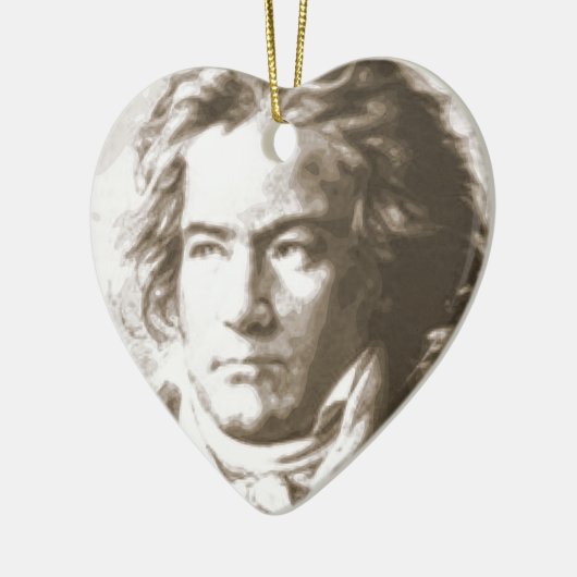Beethoven in Sepia Keramisch Ornament (Links)