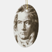 Beethoven in Sepia Keramisch Ornament (Rechts)