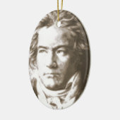 Beethoven in Sepia Keramisch Ornament (Links)