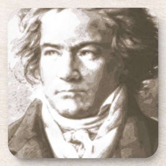 Beethoven in Sepia Onderzetter (Voorkant)