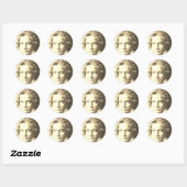 Beethoven in Sepia Ronde Sticker (Vel)