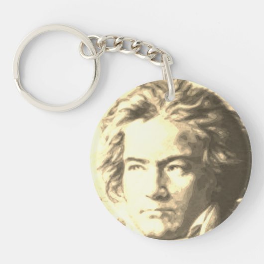 Beethoven in Sepia Sleutelhanger (Voorkant)