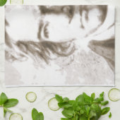 Beethoven in Sepia Theedoek (Gevouwen)