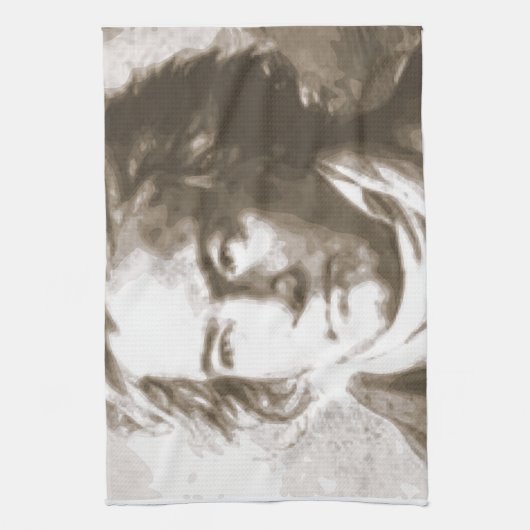 Beethoven in Sepia Theedoek (Verticaal)