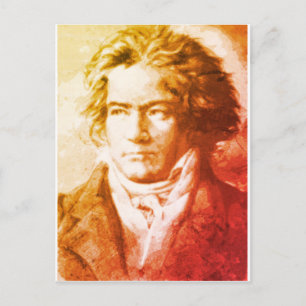 Beethoven in  stijlprint briefkaart