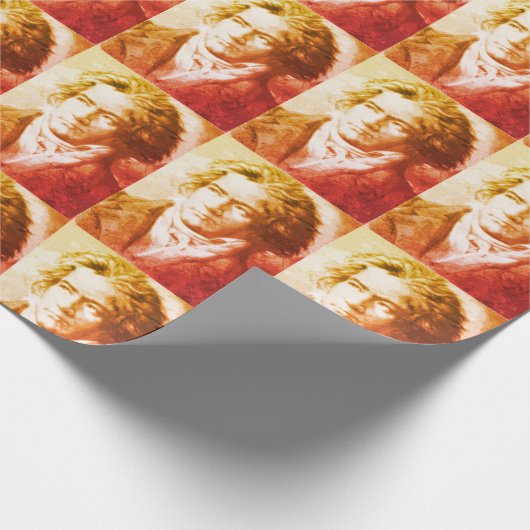 Beethoven in  stijlprint cadeaupapier (Hoek)
