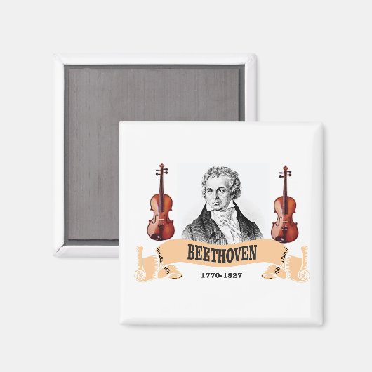 BEETHOVEN IN VIOLINS MAGNEET (Voorkant / Achterkant)