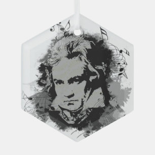 Beethoven Klassieke muziekcomponist Song Writer Glas Ornament