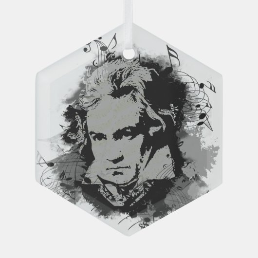 Beethoven Klassieke muziekcomponist Song Writer Glas Ornament (Voorkant)