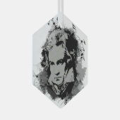 Beethoven Klassieke muziekcomponist Song Writer Glas Ornament (Voorkant Rechts)
