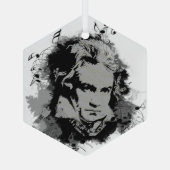 Beethoven Klassieke muziekcomponist Song Writer Glas Ornament (Achterkant)