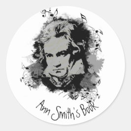 Beethoven Klassieke muziekcomponist Song Writer Ronde Sticker