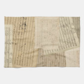 Beethoven Manuscript Medley Theedoek (Horizontaal)