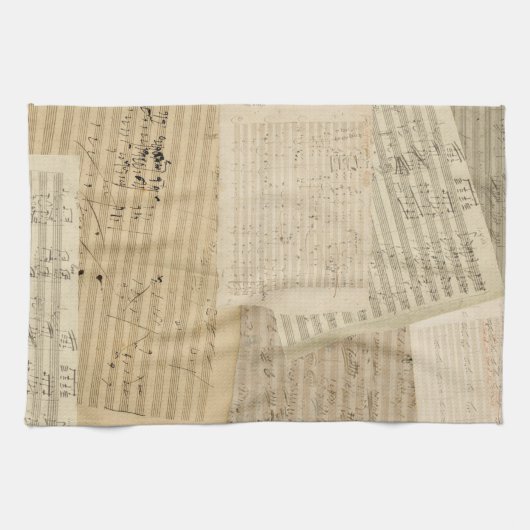 Beethoven Manuscript Medley Theedoek (Horizontaal)