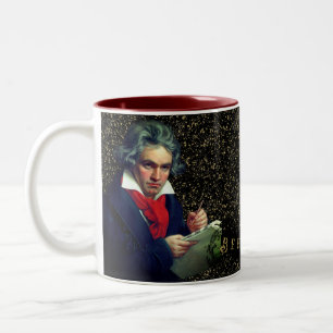 Beethoven Music Composer Black Gold Stars Mok