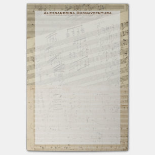 Beethoven Music Manuscript Medley Custom Name Post-it® Notes