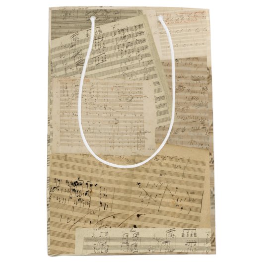 Beethoven Music Manuscript Medley Medium Cadeauzakje (Voorkant)
