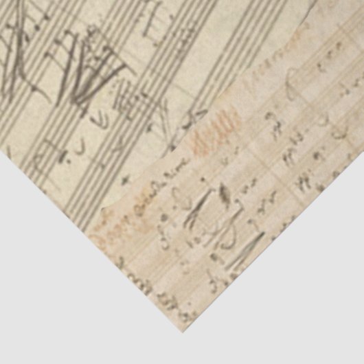 Beethoven Music Manuscript Medley Tissuepapier (Detail)